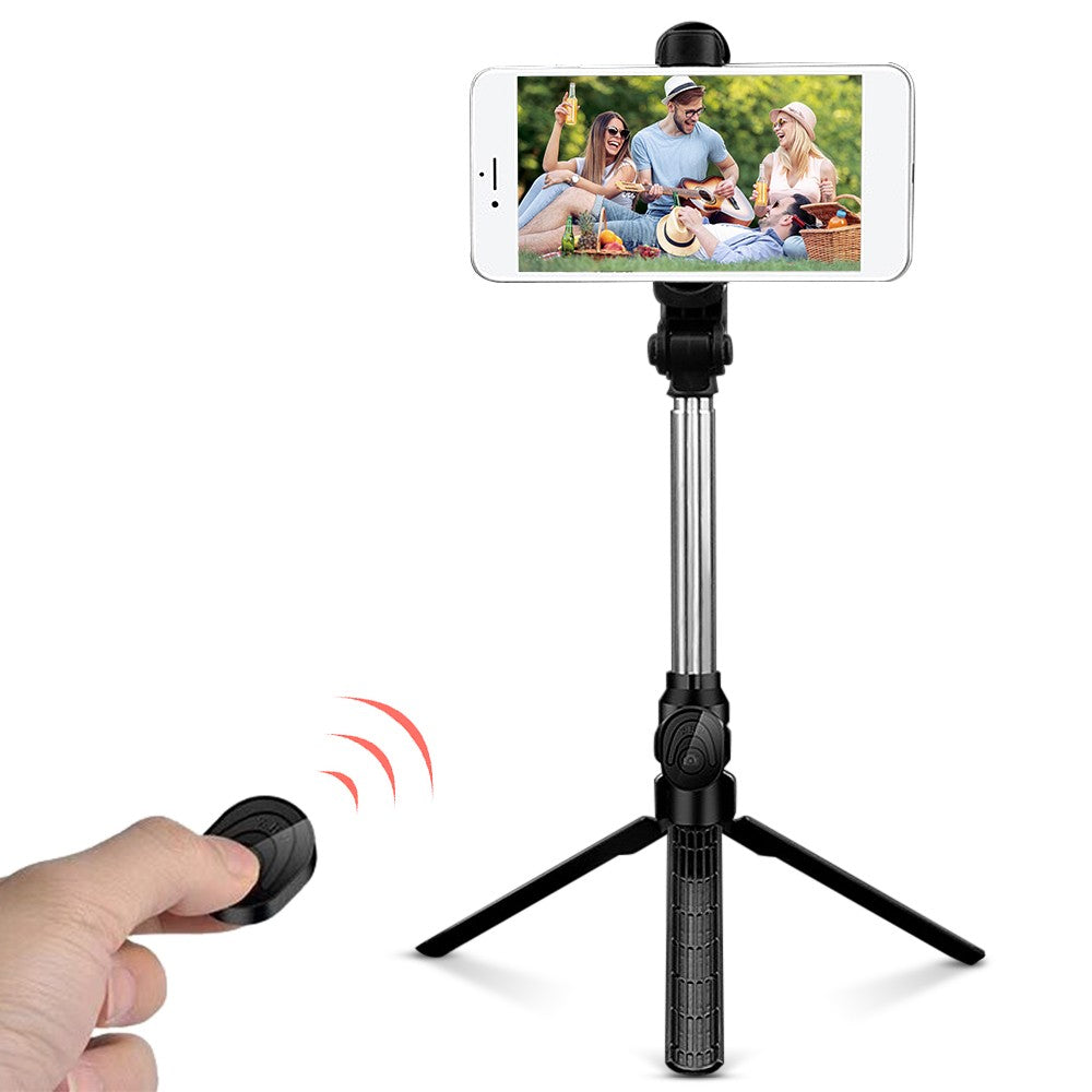Record Golf Swing Phone Holder Golf Analyzer Accessories Extendable Phone Tripod Stand with Remote Shutter - Black