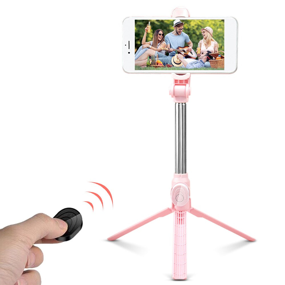 Record Golf Swing Phone Holder Golf Analyzer Accessories Extendable Phone Tripod Stand with Remote Shutter - Pink
