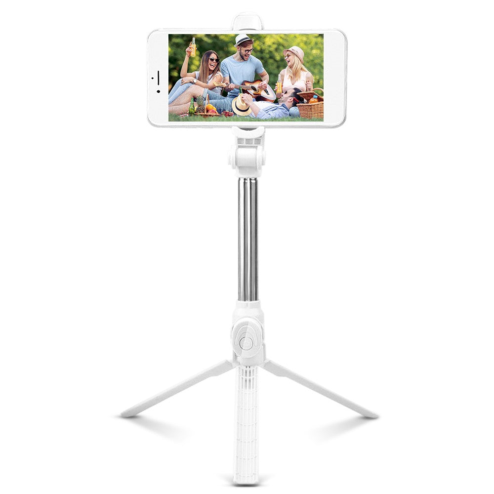 Record Golf Swing Phone Holder Golf Analyzer Accessories Extendable Phone Tripod Stand with Remote Shutter - White