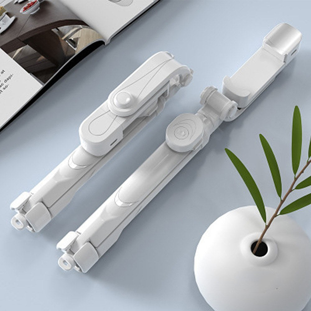 Record Golf Swing Phone Holder Golf Analyzer Accessories Extendable Phone Tripod Stand with Remote Shutter - White