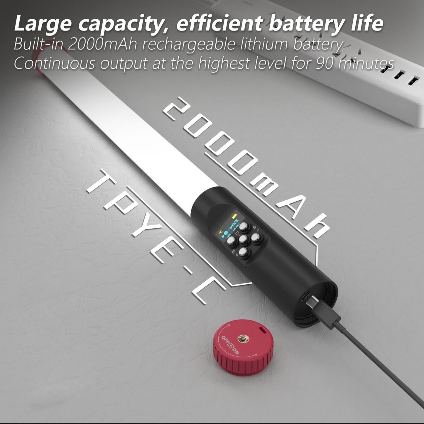 Portable Handheld RGB Tube Light IPX8 30M Waterproof 3000K-6000K Dimmable LED Light with Remote Control Carry Bag for Vlog Live Streaming Underwater Photography