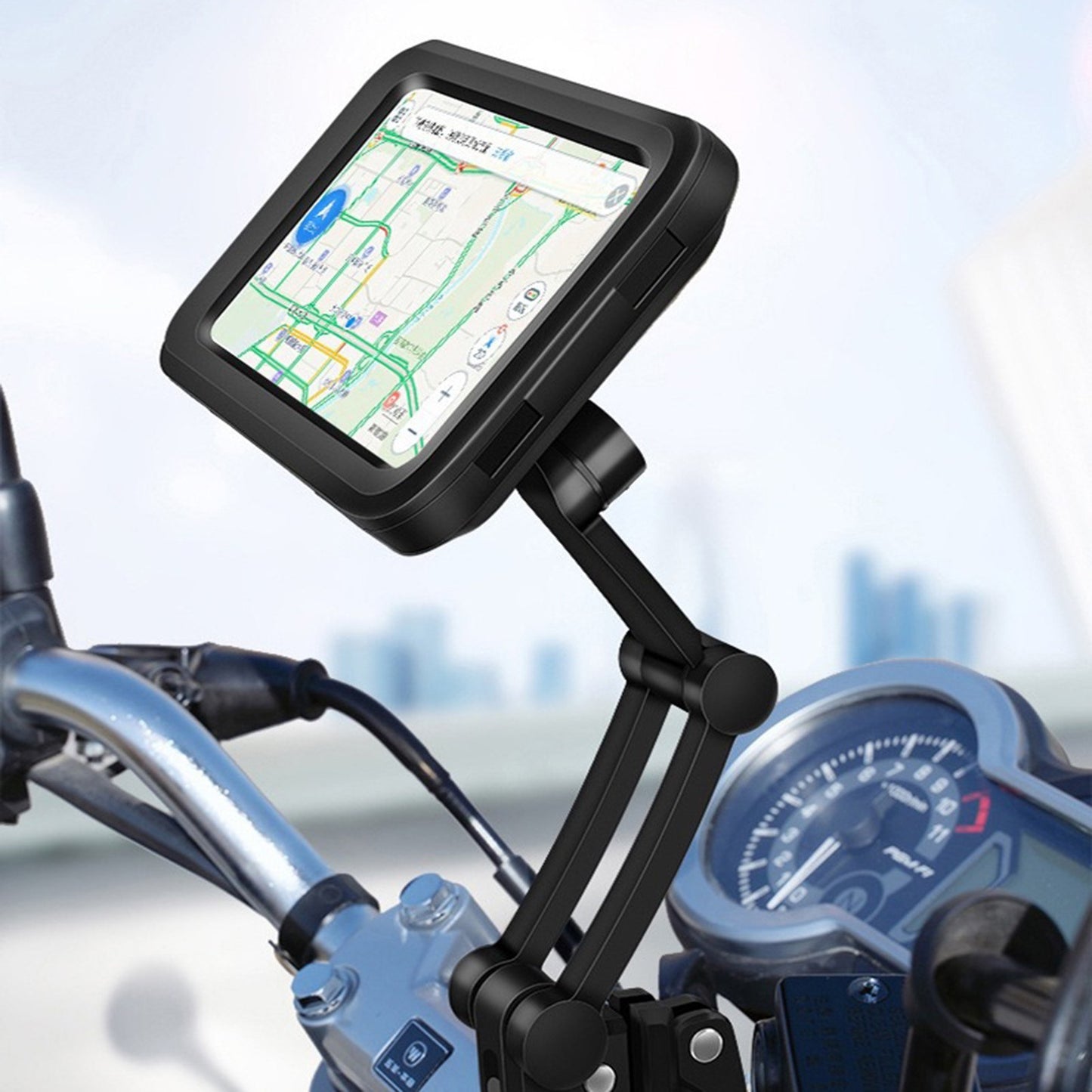 Bicycle Phone Holder Waterproof 360 Degrees Rotation Motorcycle Bike Handlebar Mount Bracket for Phone within 7''