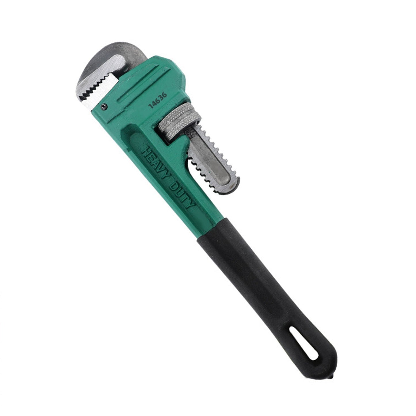 8 Inch Heavy Duty Pipe Wrench Carbon Steel Adjustable Plumbing Wrench Plumber Repair Tool - Green Black/8 Inch