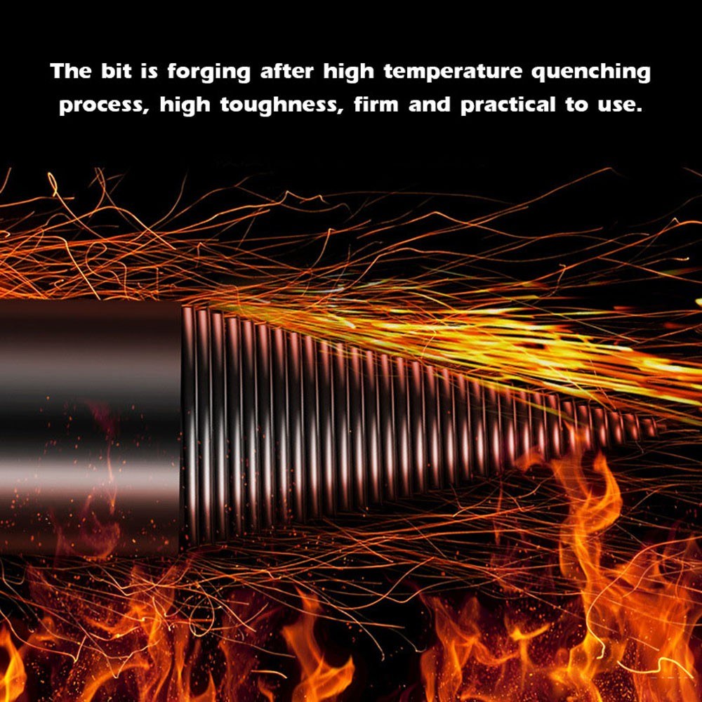 32mm Firewood Chop Drill Bit Wood Splitting Tool Cone Log Splitter Firewood Chopper Breaker Drill Bits - Square Handle