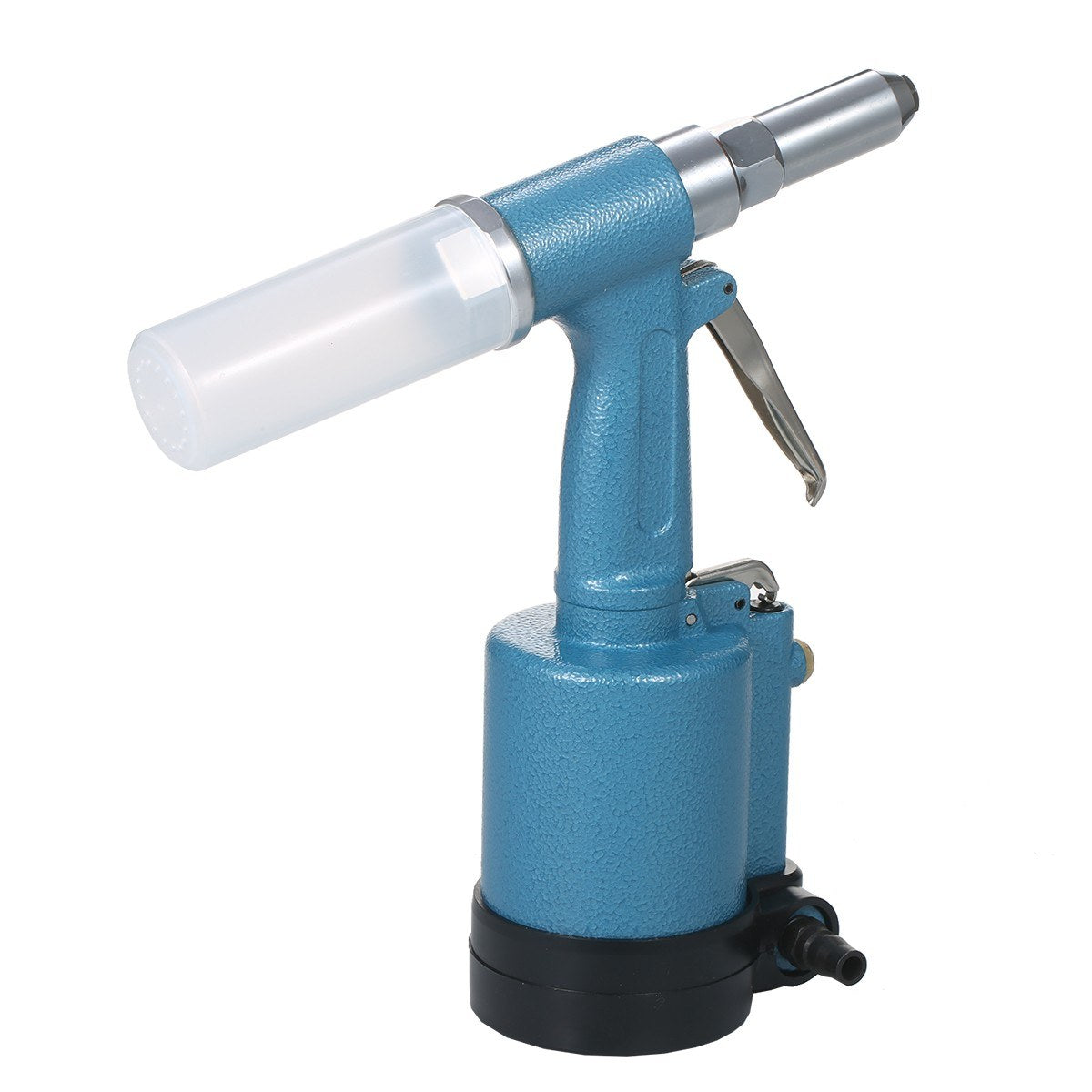 Industrial Pneumatic Rivet Gun Heavy Duty Air Riveter Gun Self-plugging Riveting Tool with 4 Nosepieces - Type 1/Blue