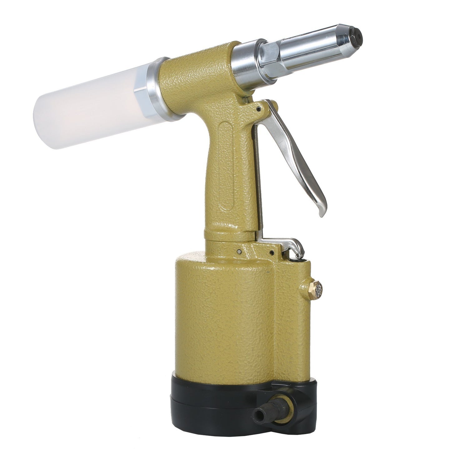 Industrial Pneumatic Rivet Gun Heavy Duty Air Riveter Gun Self-plugging Riveting Tool with 4 Nosepieces - Type 1/Gold