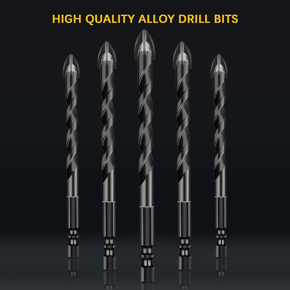 10PCS Masonry Drill Bits for Tile Brick Glass Plastic Porcelain Marble Wood Ceramic Wall Mirror with 5/6/8/10/12mm