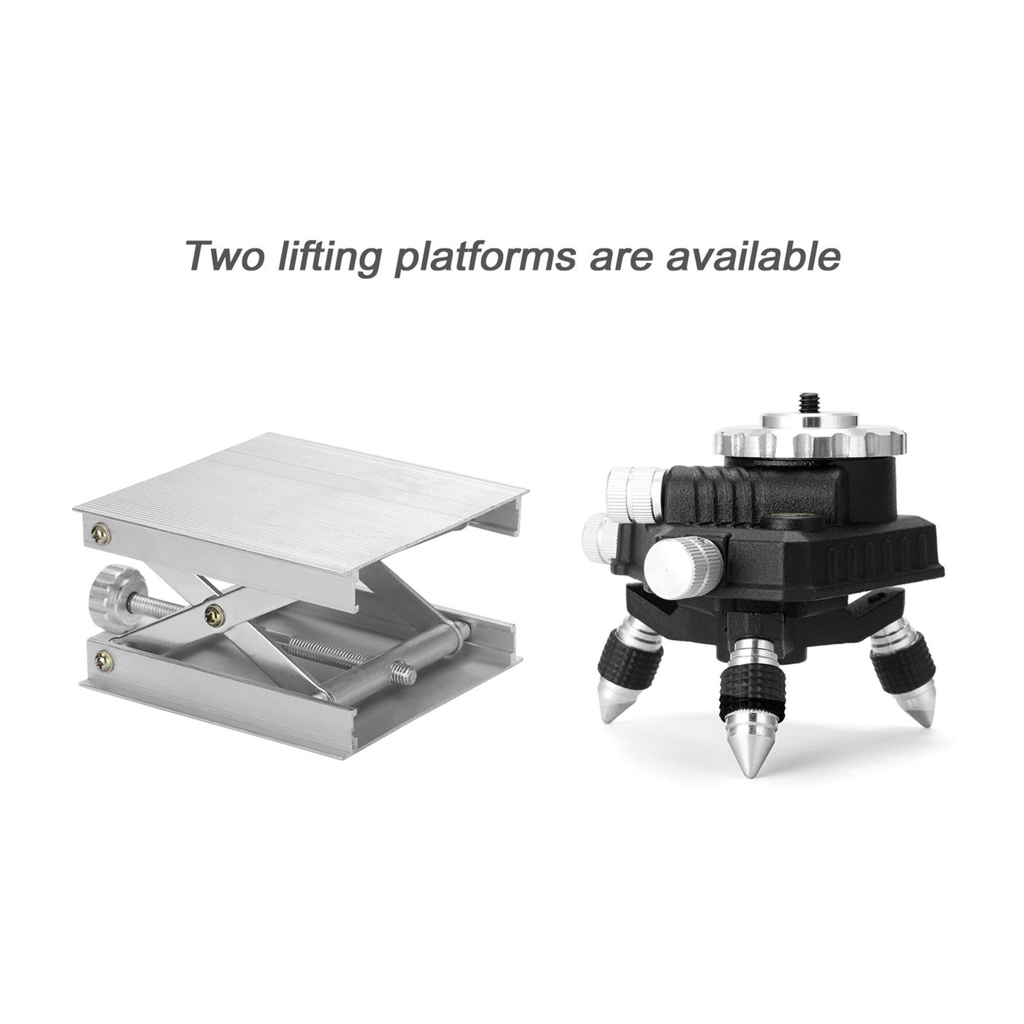 Aluminum Alloy Bracket Base 360-degree Rotatable 1/4inch Interface Fine Adjustment Tripod Stand for Laser Level - Type:2