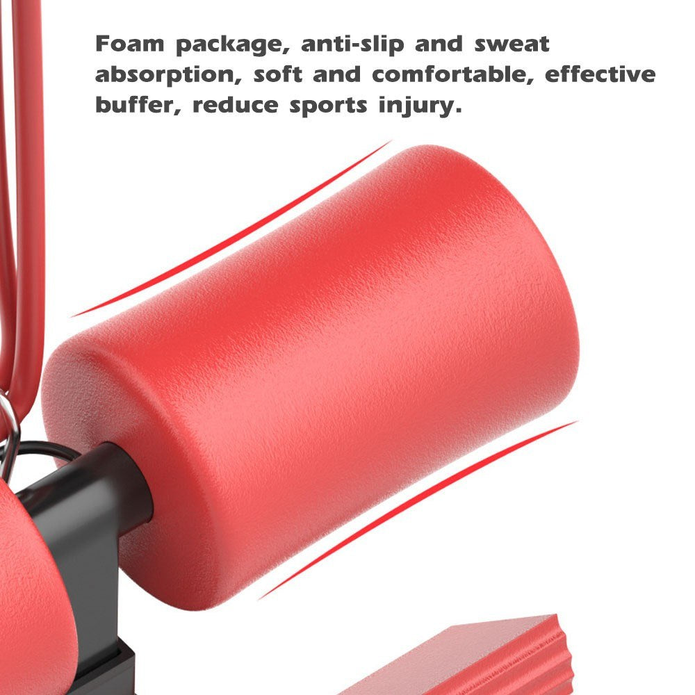 Sit-up Bar Floor Portable Exercise Equipment Elastic Yoga Pedal Puller Resistance Band with Handles