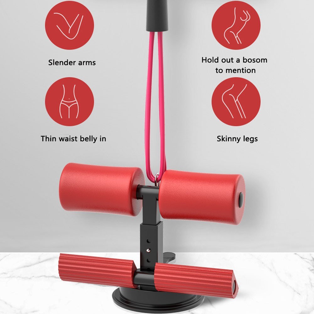 Sit-up Bar Floor Portable Exercise Equipment Elastic Yoga Pedal Puller Resistance Band with Handles