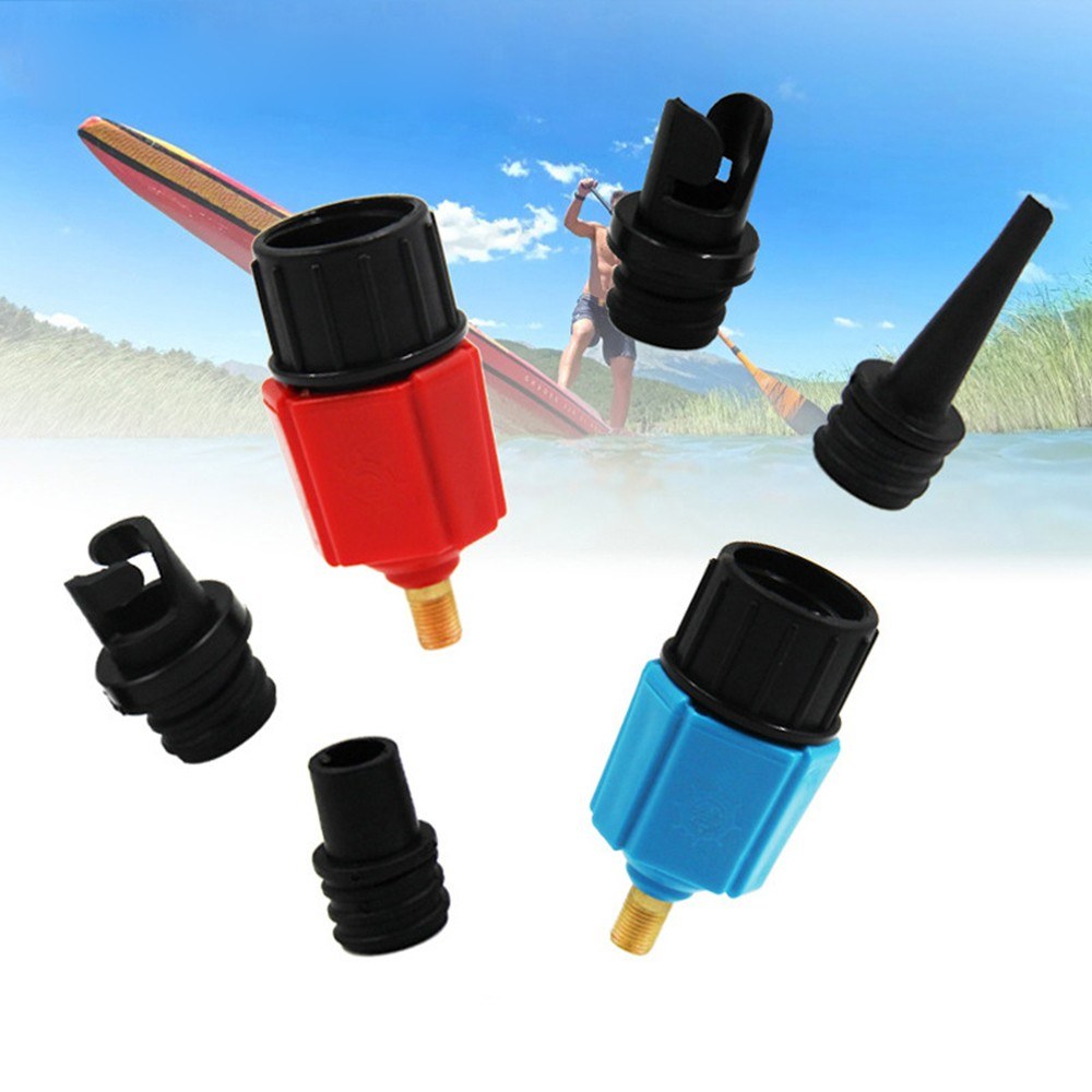 SUP Pump Adapter Compressor Air Valve Converter Valve Adapter with 4 Air Nozzles for Stand Up Inflatable Paddle Board Bed