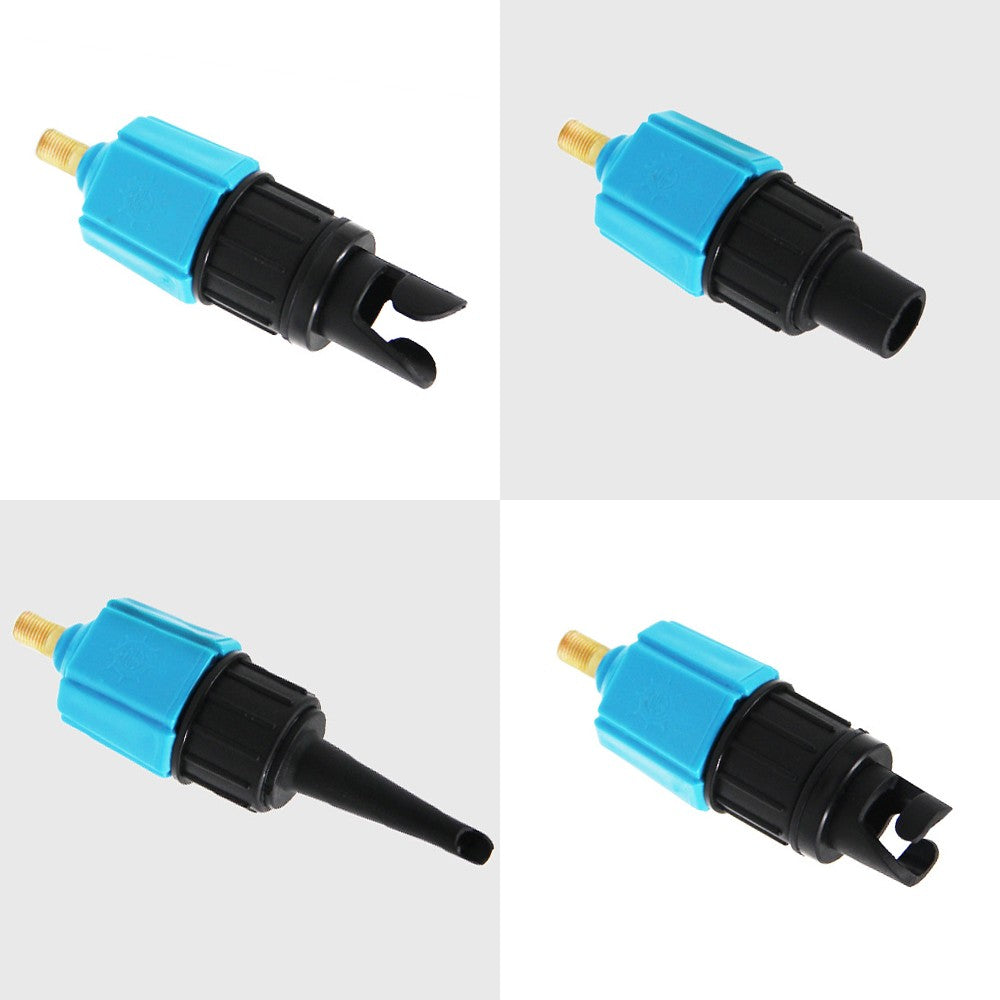 SUP Pump Adapter Compressor Air Valve Converter Valve Adapter with 4 Air Nozzles for Stand Up Inflatable Paddle Board Bed