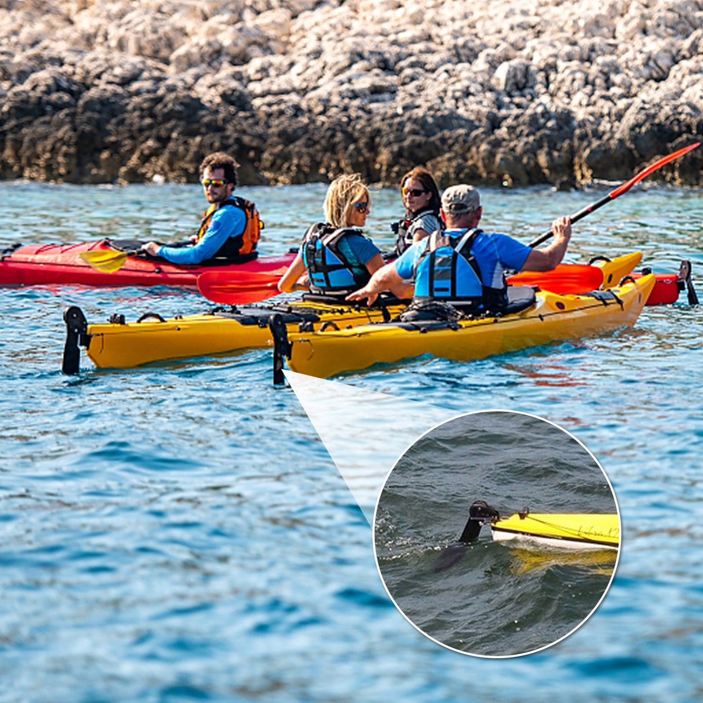 1 Set Kayak Boat Tail Kayak Rudder Replacement Parts Direction Foot Control Steering System Tool Kit