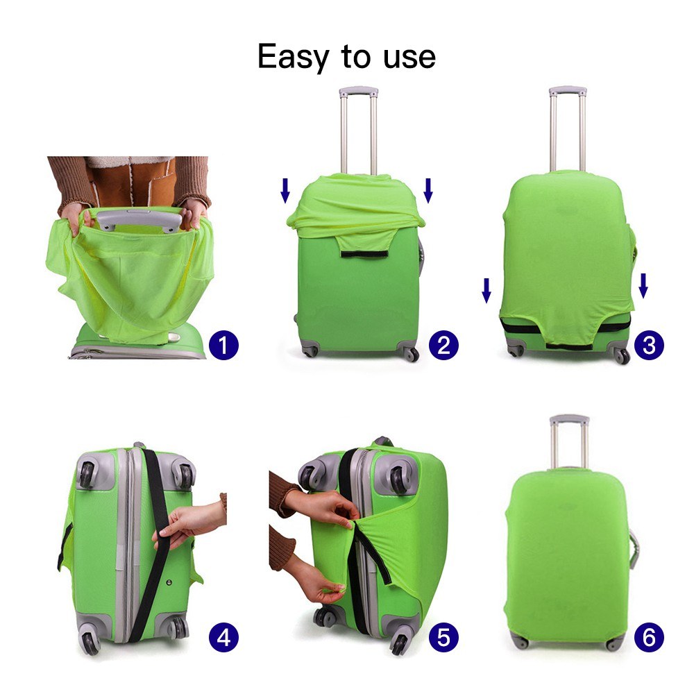 Travel Luggage Cover Washable Suitcase Protector Bag Dustproof Anti-Scratch Baggage Cover - L