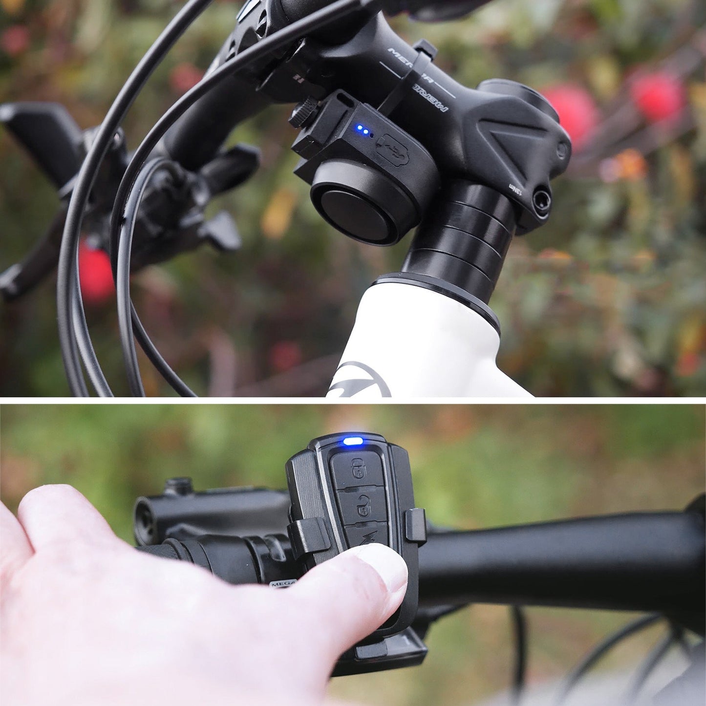 Electric Bike Horn Bell 115dB Loud Bicycle Bell IPX6 Waterproof Wireless Ring Bike Bells USB Rechargeable Bicycle Horn with 5 Sound Modes 3 Vibration