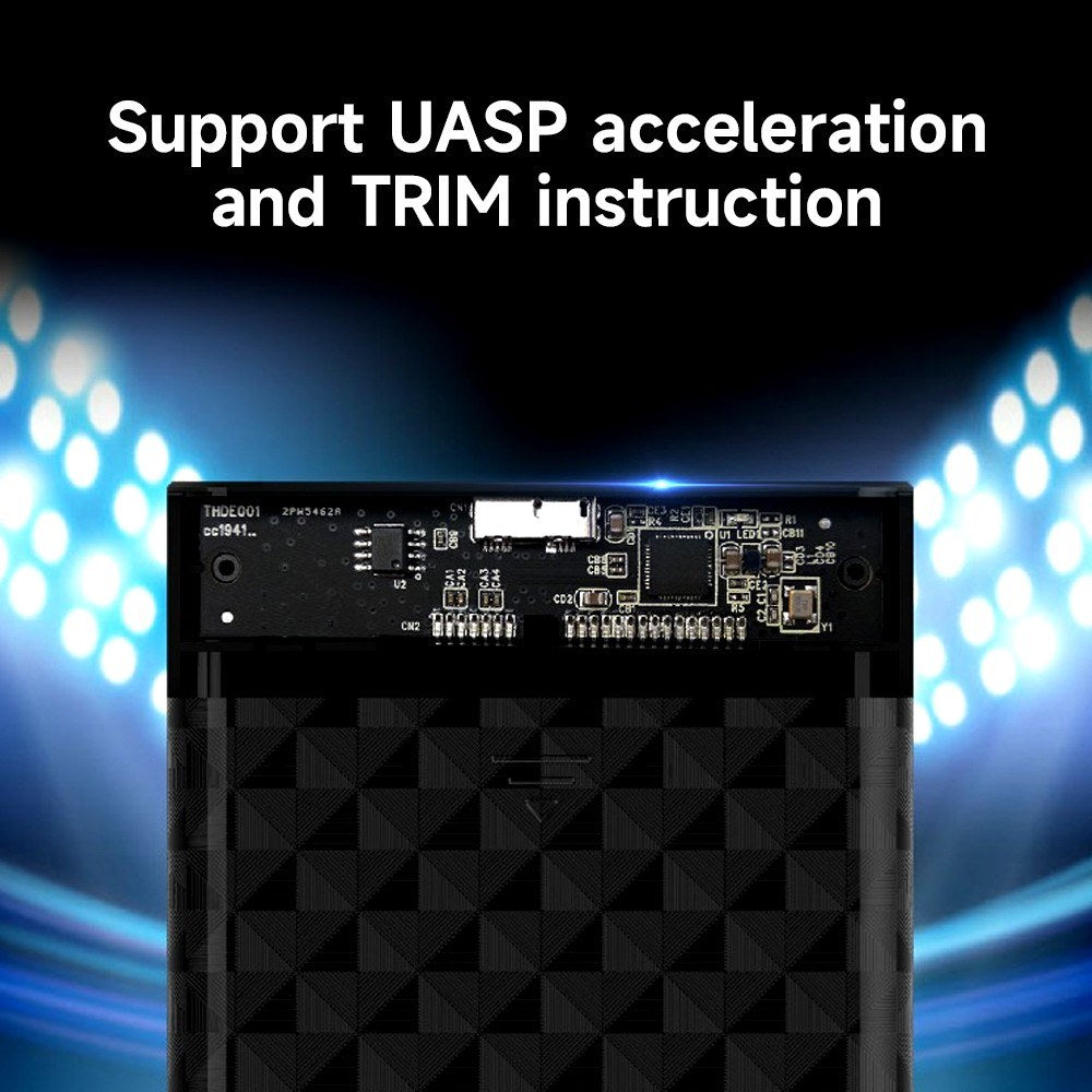 Lenovo S-02 Tool-Free Hard Drive Enclosure USB 3.0 to SATA 3.0 HDD External Hard Drive Case