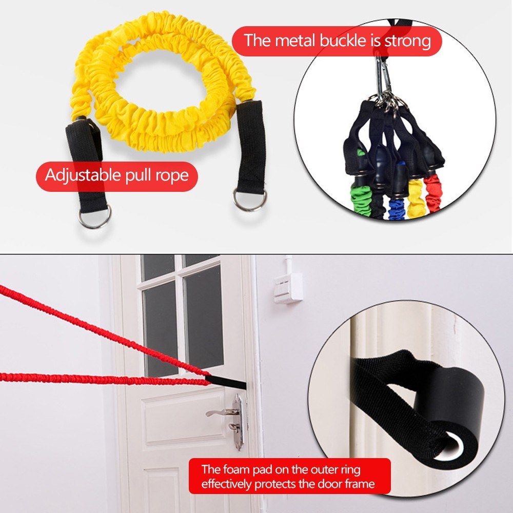 20Pcs Resistance Bands Pulling Rope Word Elastic Exercise Straps Fitness Equipment for Abdomen, Waist, Arm, Yoga Stretching Slimming Train