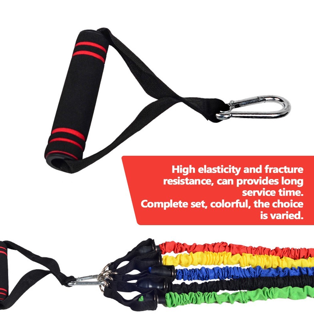 20Pcs Resistance Bands Pulling Rope Word Elastic Exercise Straps Fitness Equipment for Abdomen, Waist, Arm, Yoga Stretching Slimming Train