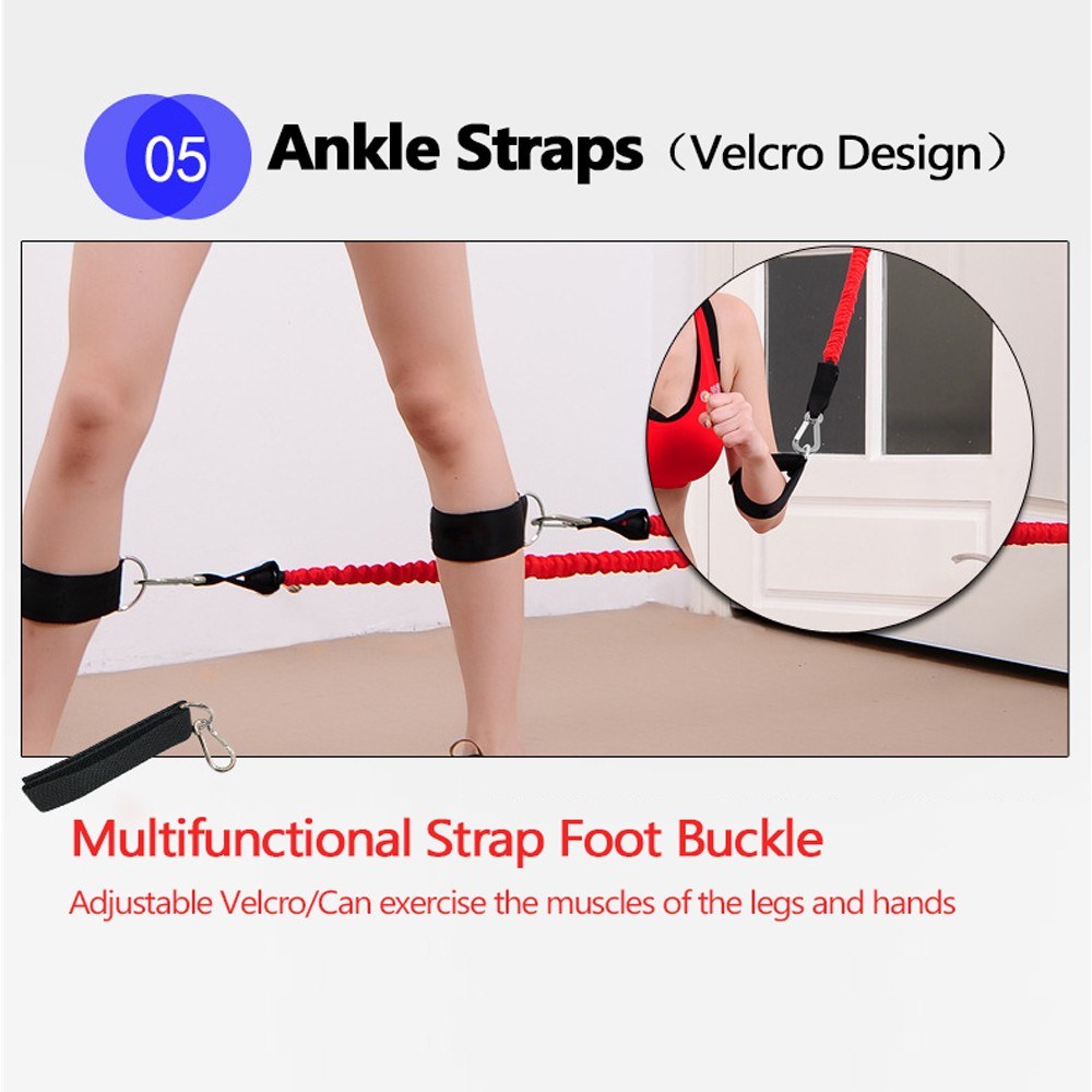 20Pcs Resistance Bands Pulling Rope Word Elastic Exercise Straps Fitness Equipment for Abdomen, Waist, Arm, Yoga Stretching Slimming Train