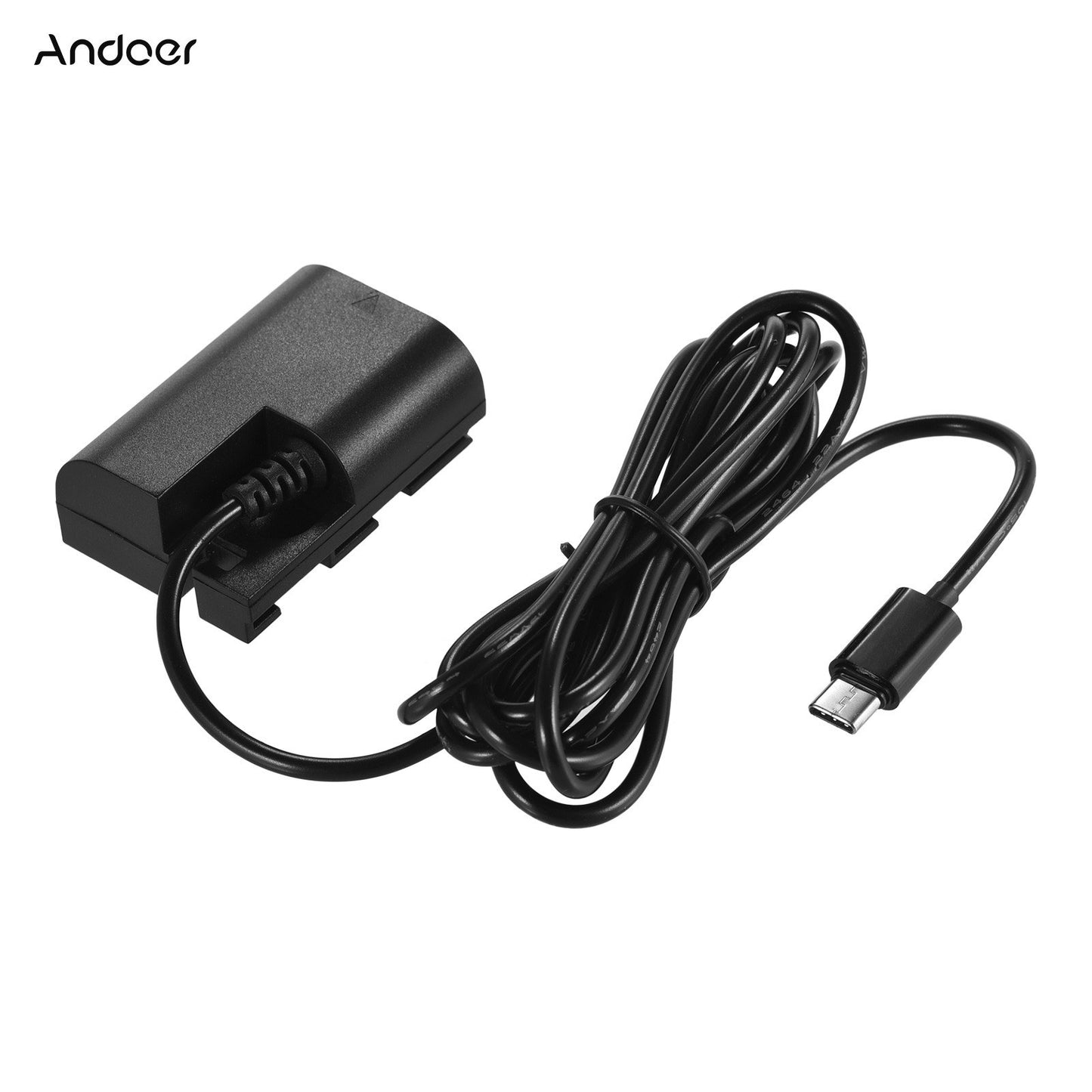 Andoer DR-E18 for Canon EOS 70D 7D 60D 6D 5D Mark II III 5DS 5DS-R Cameras DC Coupler Dummy Battery USB-C Plug Charger