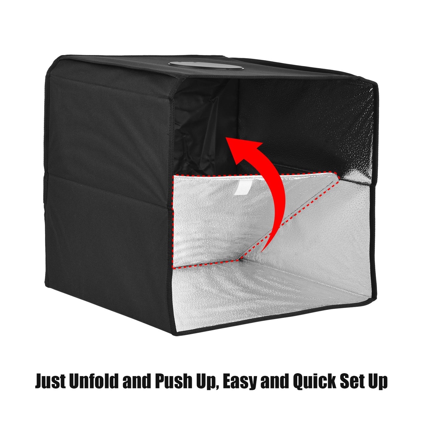 Portable Photo Studio 25 x 25cm/9.8 x 9.8-inch Shooting Tent Photography Light Box Kit with 6 Color Backdrops USB Power Supply