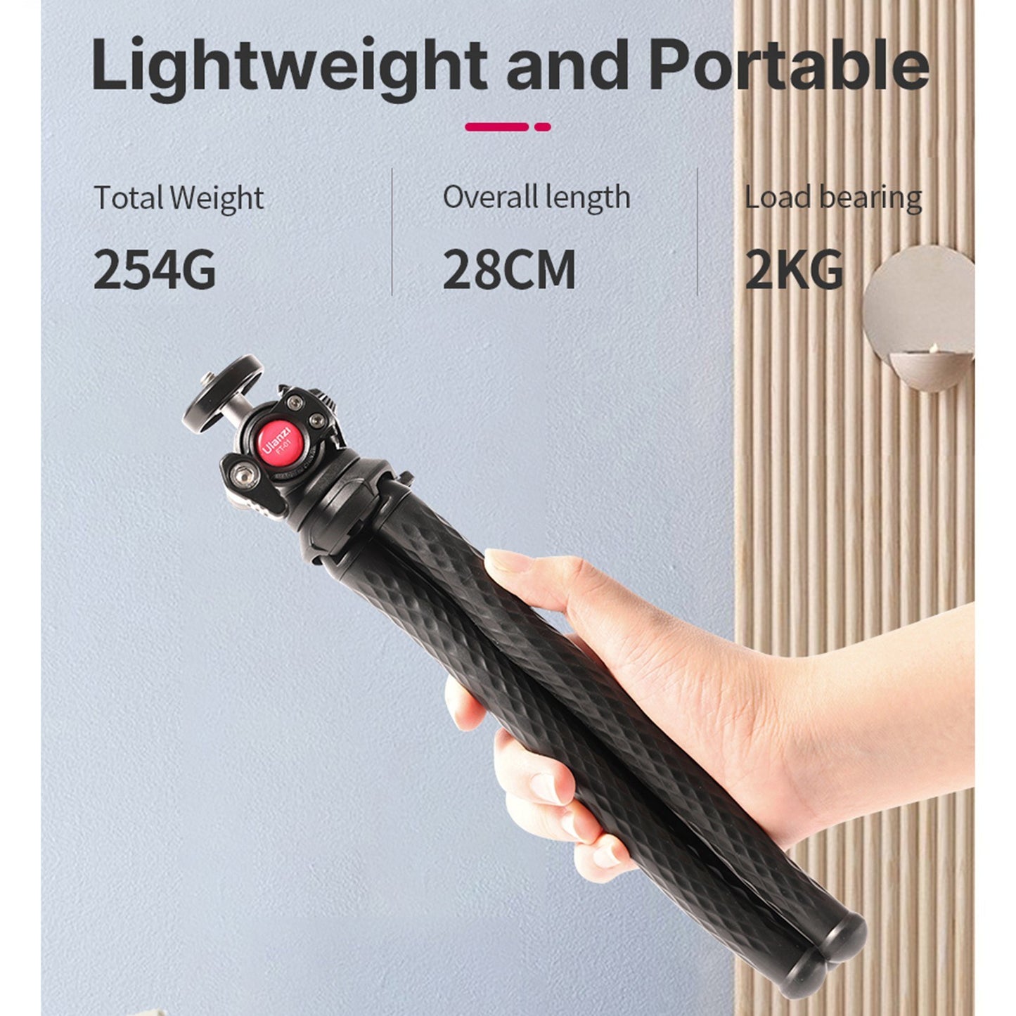 ULANZI FT-01 Portable Flexible Octopus Tripod Live Streaming Video Recording Stand with Phone Holder