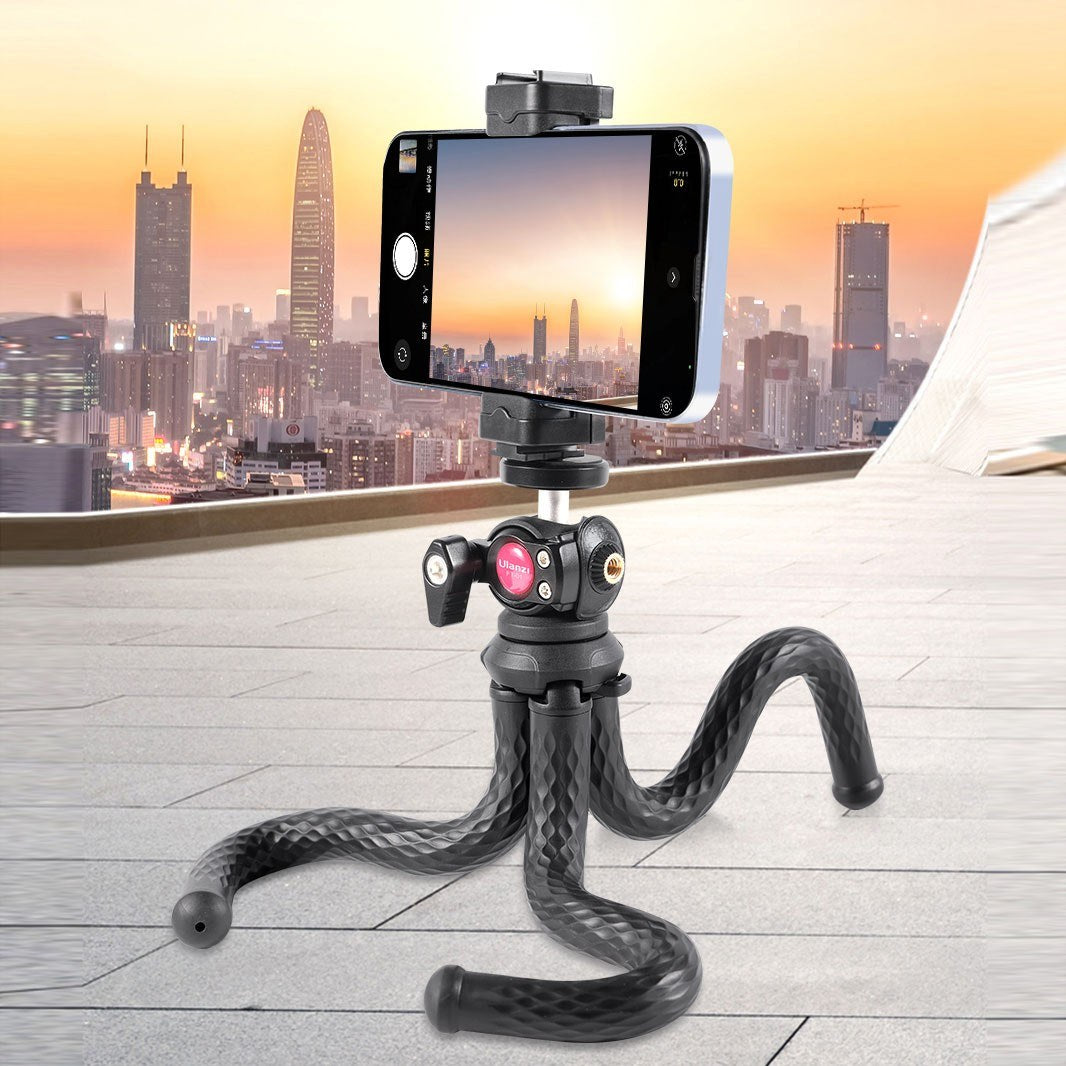 ULANZI FT-01 Portable Flexible Octopus Tripod Live Streaming Video Recording Stand with Phone Holder