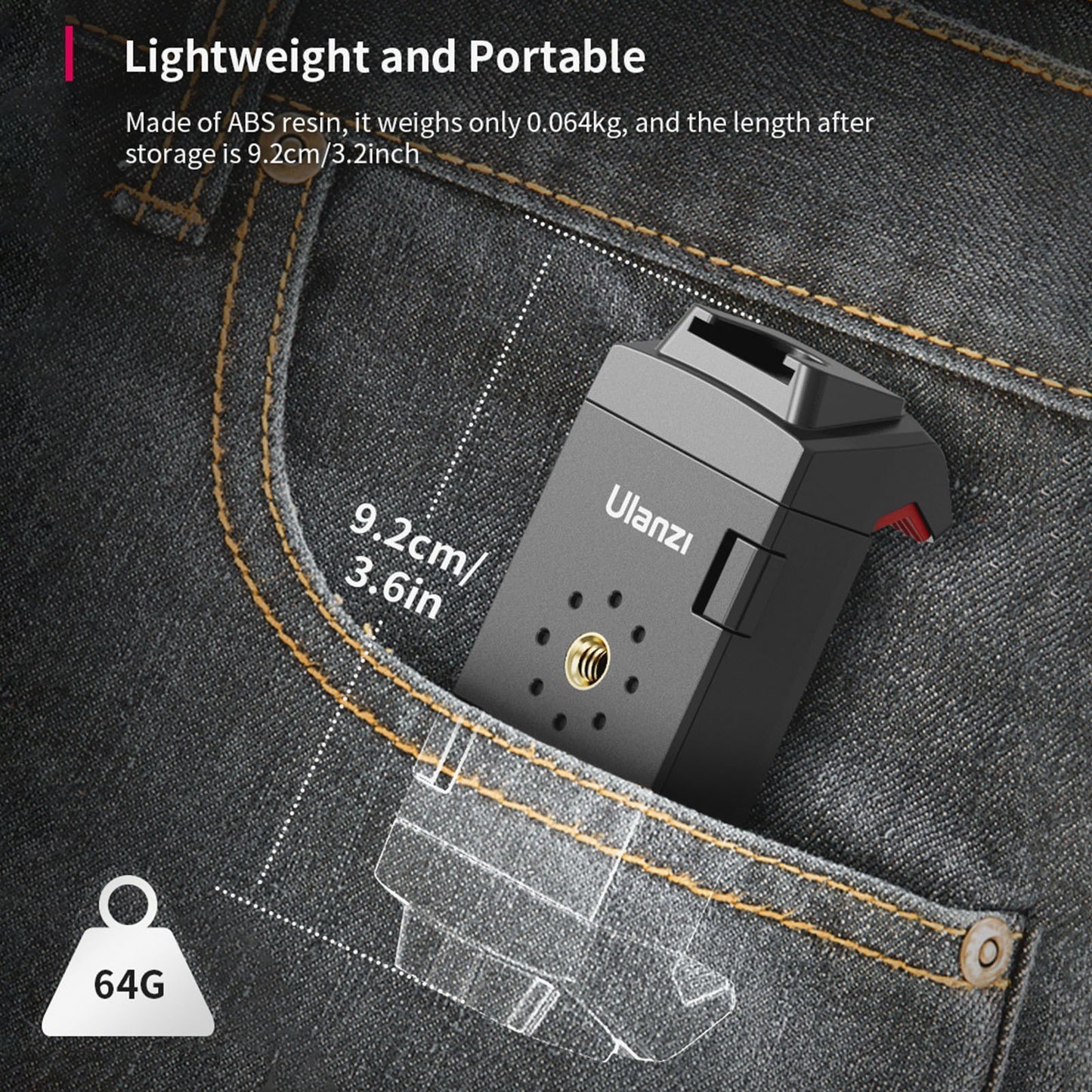 Uniqkart ST-29 Universal Tripod Mount Phone/Tablet Holder Clamp with Cold Shoe Interface