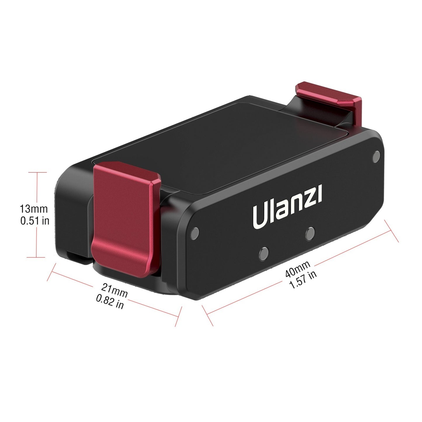 ULANZI OA-11 Dual Interface Folding Base for DJI Action 2, Aluminum Alloy Magnetic Adapter with 1/4 Inch Screw Hole Tripod Head Adapter Replacement