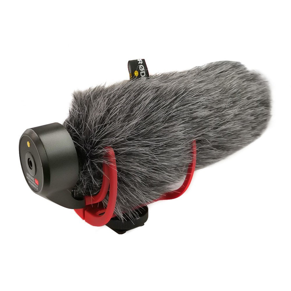 RODE VideoMic GO Super-Cardioid Directional Microphone with Shock Mount Windshields Lightweight On-Camera Mic for DSLR DV Camcorder