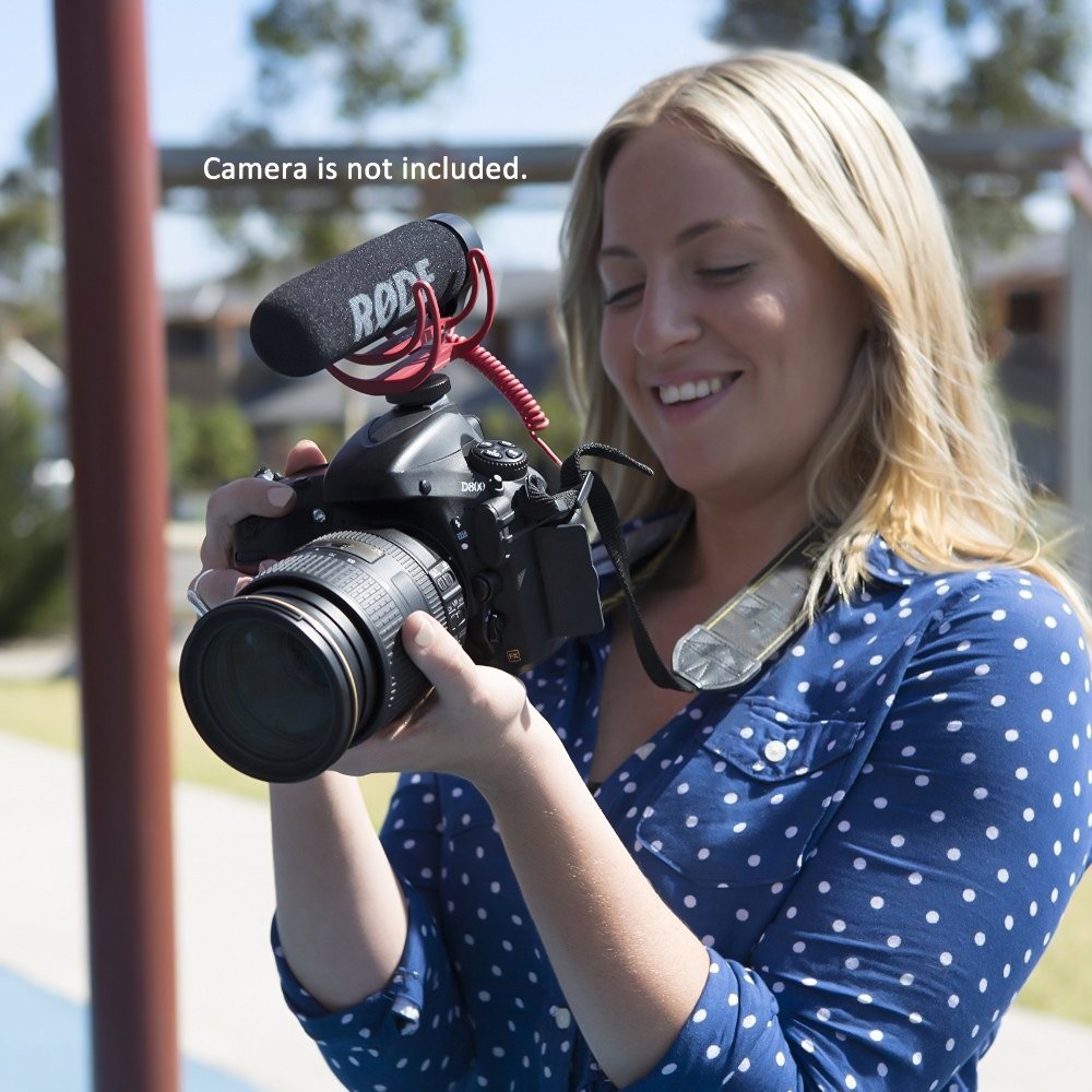 RODE VideoMic GO Super-Cardioid Directional Microphone with Shock Mount Windshields Lightweight On-Camera Mic for DSLR DV Camcorder