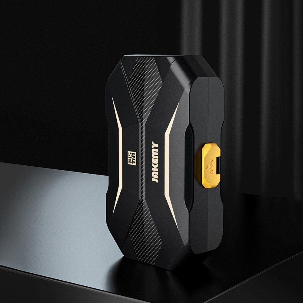 JAKEMY 145Pcs Multifunctional Screwdriver Bits Socket Set Portable High Precision Drive Socket Set Premium H4x28mm CR-V Alloy Steel Bits Kit with Magnetic Soft Pad for Home Electronics Maintenance