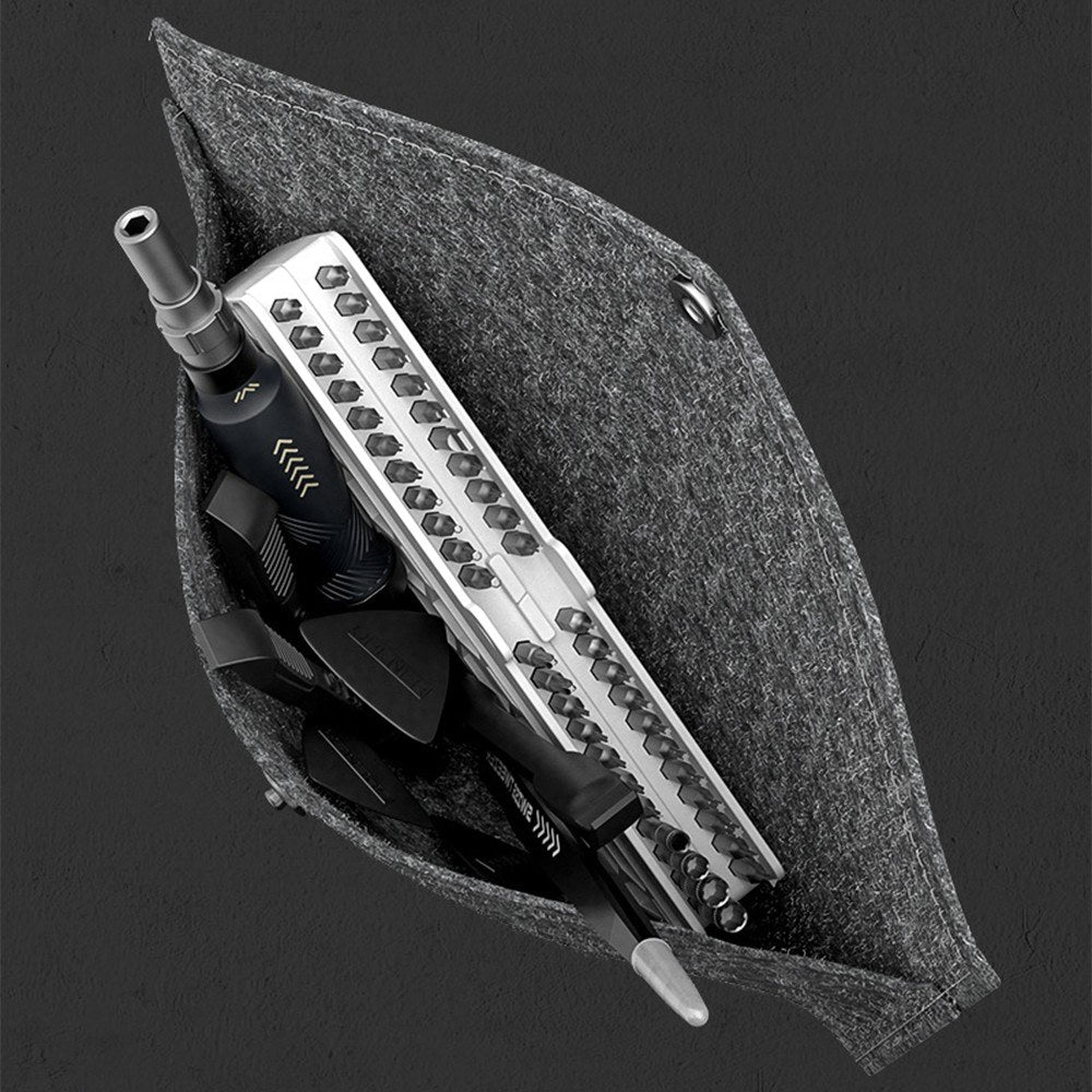 JAKEMY 46Pcs High Precision Screwdriver Bits Socket Set Multifunctional Drive Socket Set with H4x28mm Bits CR-V Alloy Steel Slotted Torx Star Hexagon Bits with Storage Bag for Home