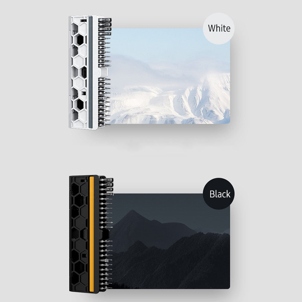 JAKEMY 47Pcs / Set Multifunctional Screwdriver Bits Socket Set High Precision Drive Socket Set H4x28mm Bits CR-V Alloy Steel Bits Kit with Magnetic Soft Pad for Home - Black