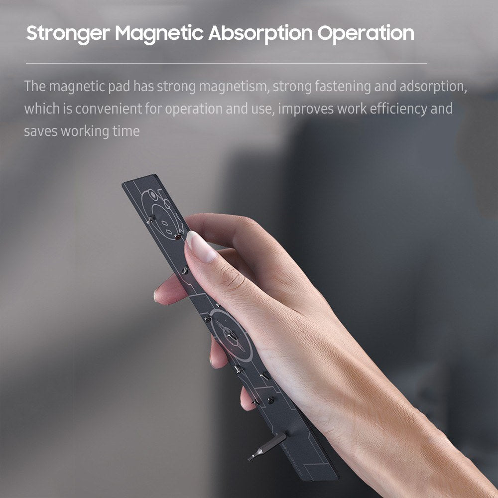 JAKEMY 47Pcs / Set Multifunctional Screwdriver Bits Socket Set High Precision Drive Socket Set H4x28mm Bits CR-V Alloy Steel Bits Kit with Magnetic Soft Pad for Home - White