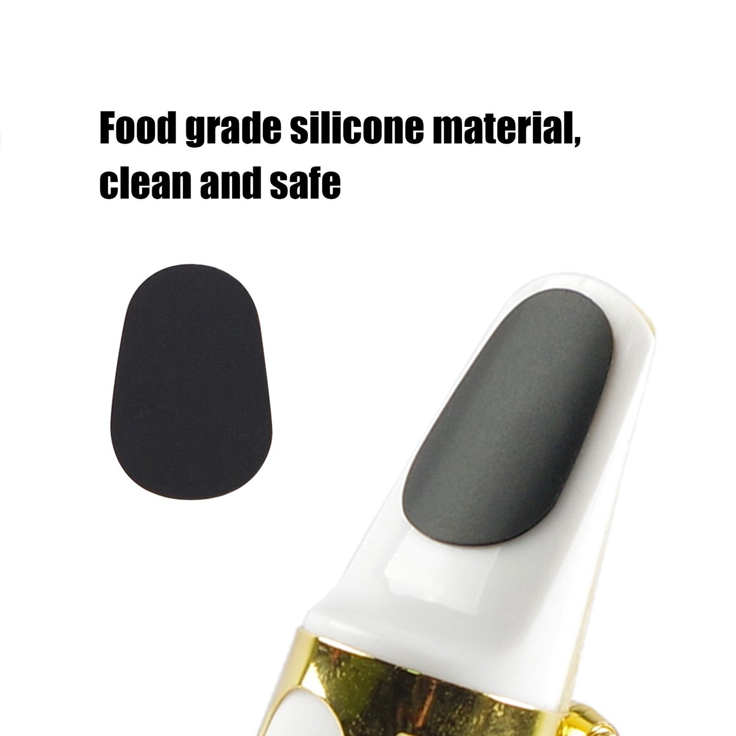 10PCS For Saxophone Clarinet Mouthpiece Silicone Pads Patch Cushion 0.5mm Thick Pad - Black