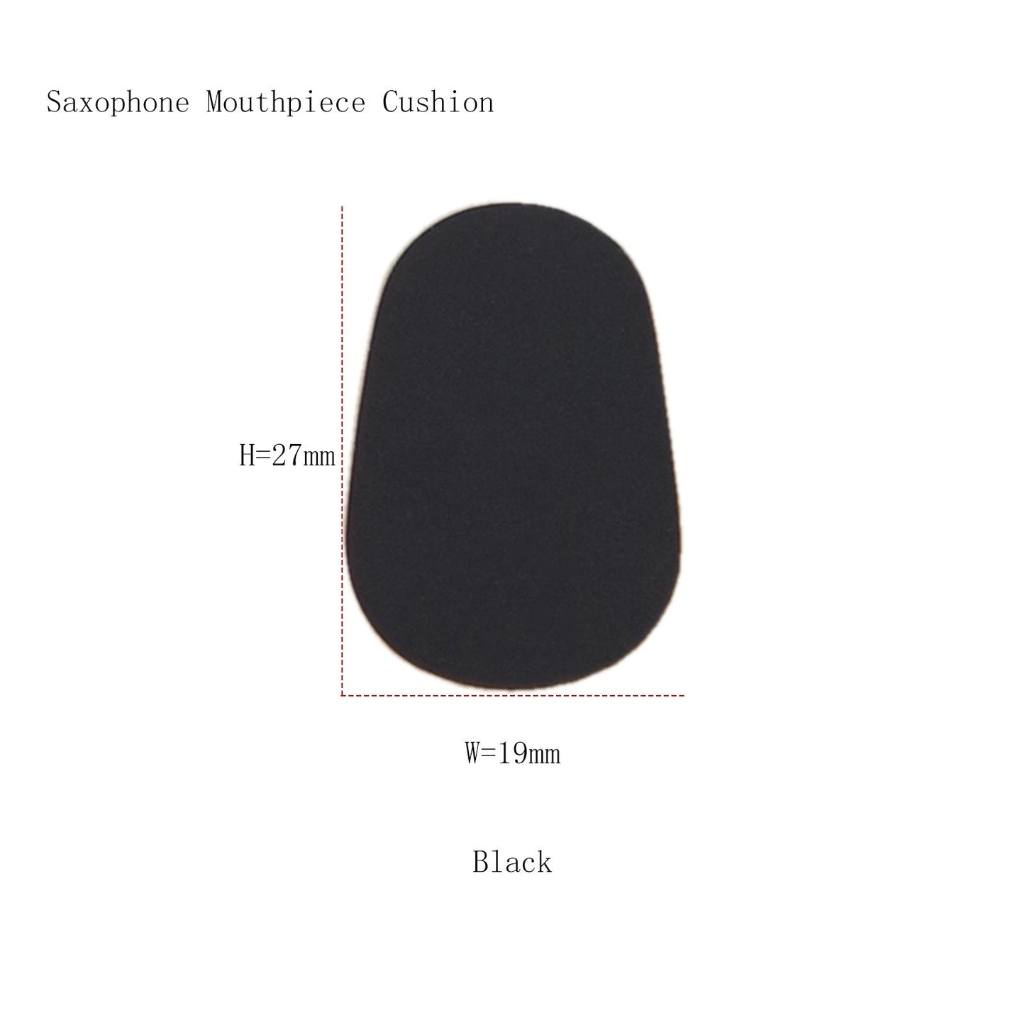 10PCS For Saxophone Clarinet Mouthpiece Silicone Pads Patch Cushion 0.5mm Thick Pad - Black
