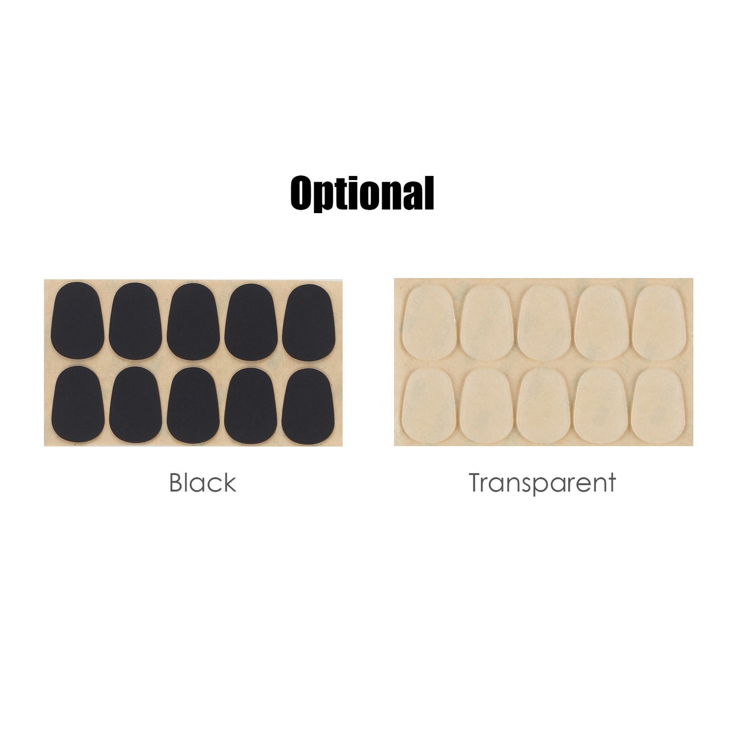 10PCS For Saxophone Clarinet Mouthpiece Silicone Pads Patch Cushion 0.5mm Thick Pad - Transparent