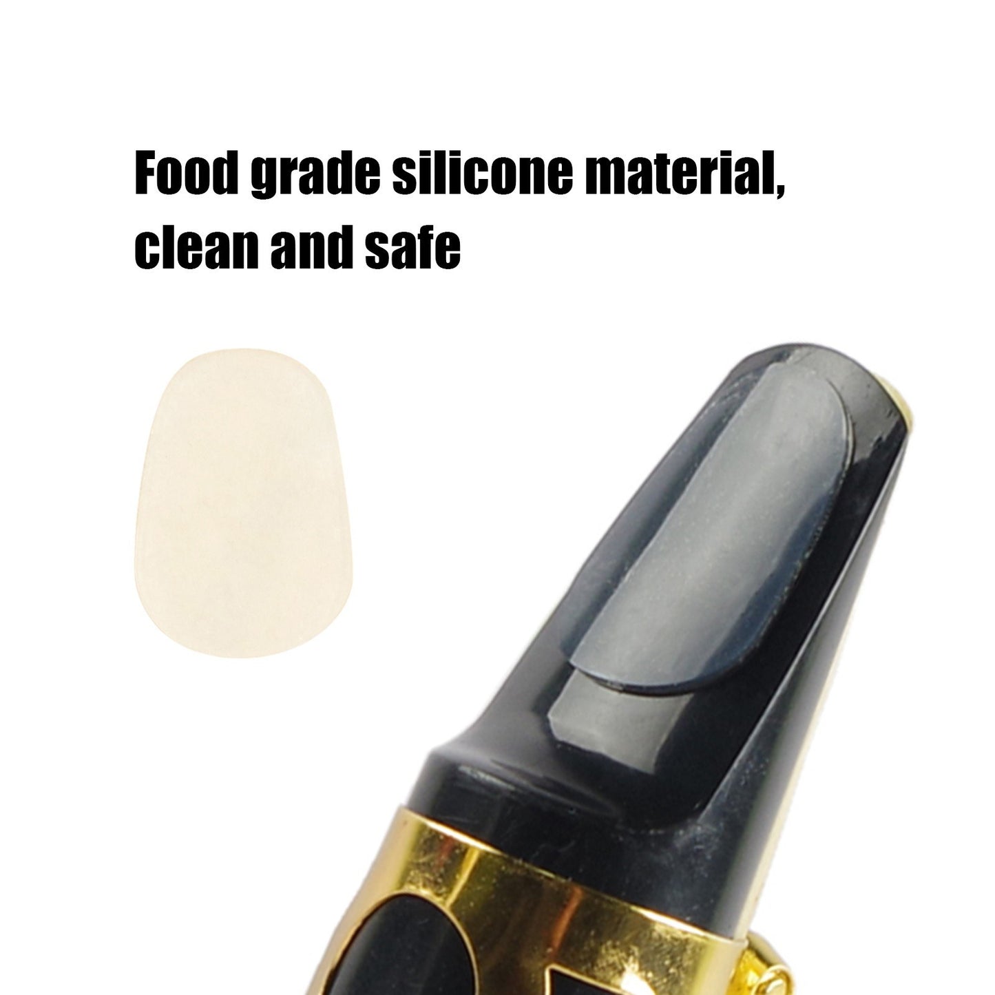 10PCS For Saxophone Clarinet Mouthpiece Silicone Pads Patch Cushion 0.5mm Thick Pad - Transparent