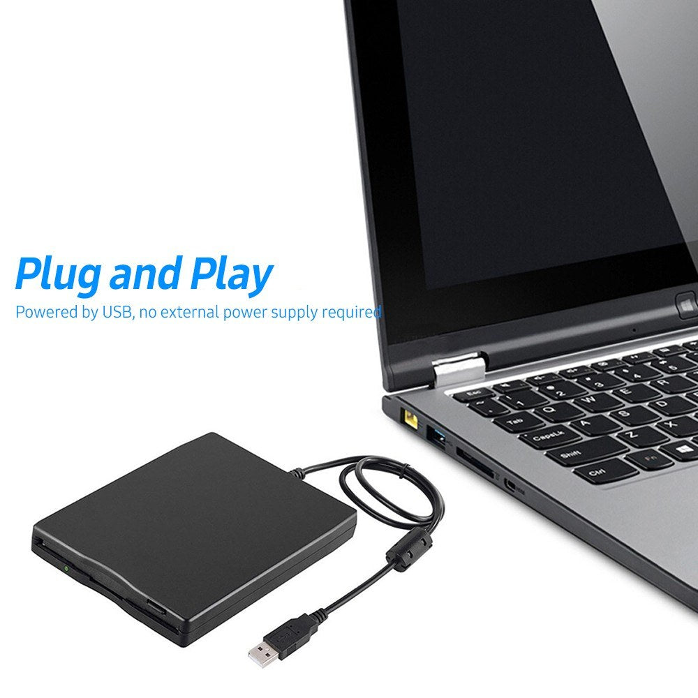 USB External Floppy Disk Drive Portable 3.5 inch Floppy Disk Drive USB Interface Plug and Play Low Noise for PC Laptop