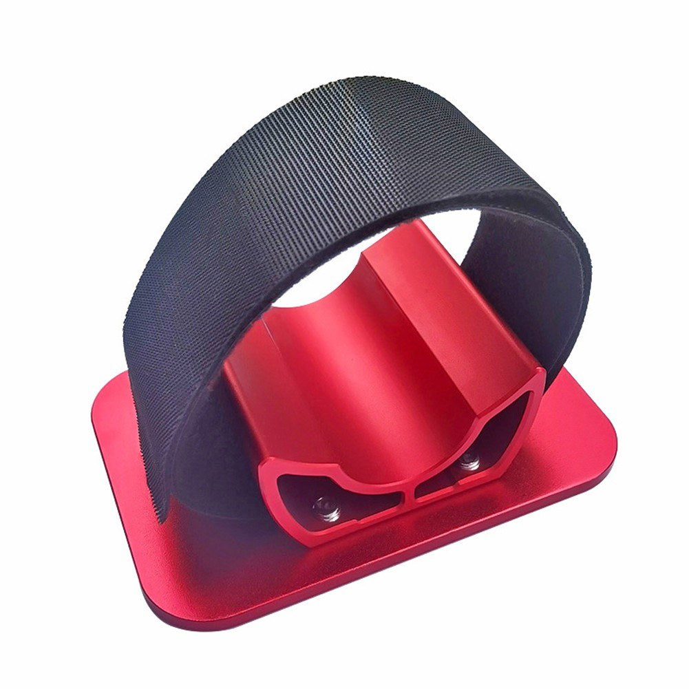 Aluminum Alloy Car Rooftop Bicycle Rear Wheel Rack Quick Release Roof Rack MTB Bike Upright Fixed Bracket with Complete Accessories - Red