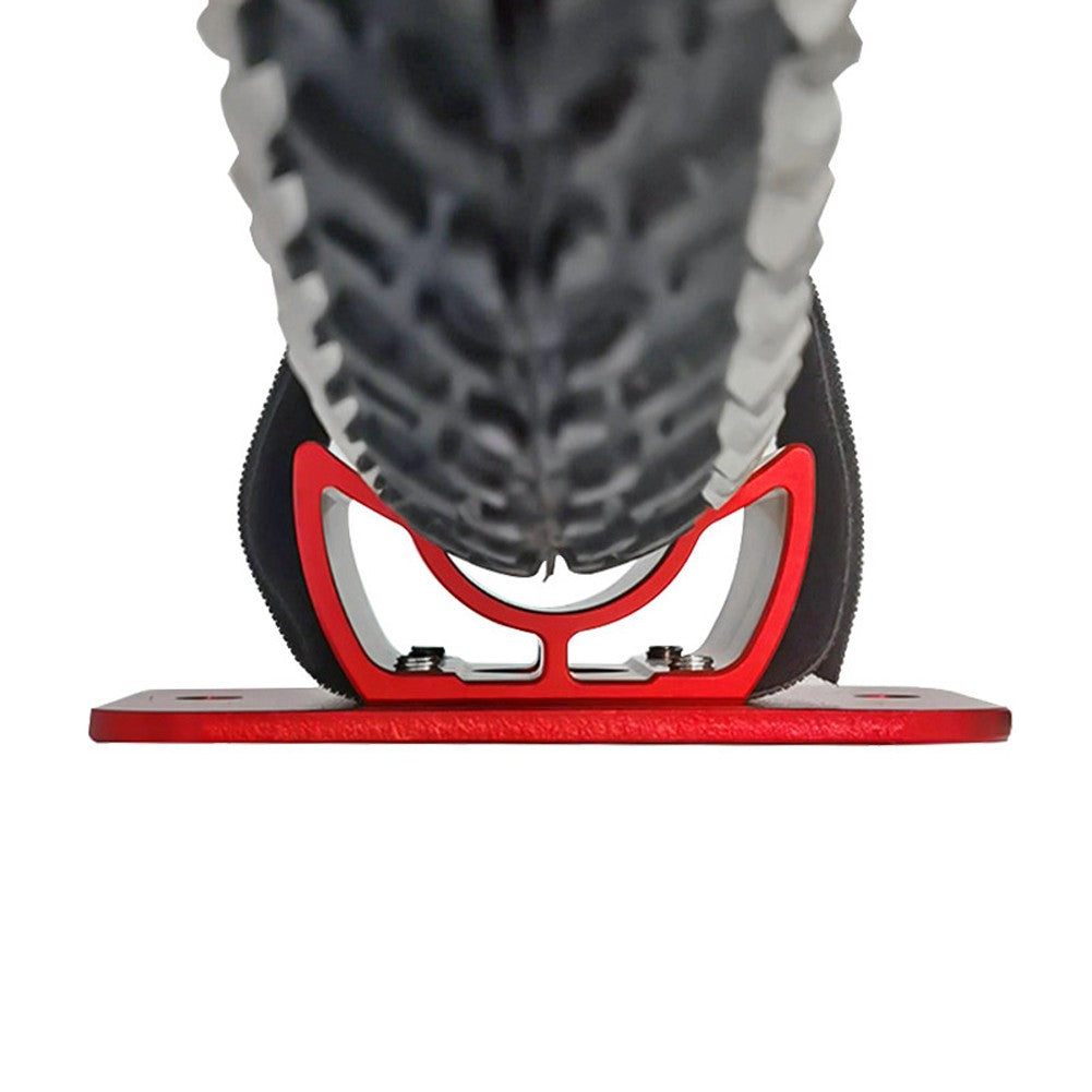 Aluminum Alloy Car Rooftop Bicycle Rear Wheel Rack Quick Release Roof Rack MTB Bike Upright Fixed Bracket with Complete Accessories - Red