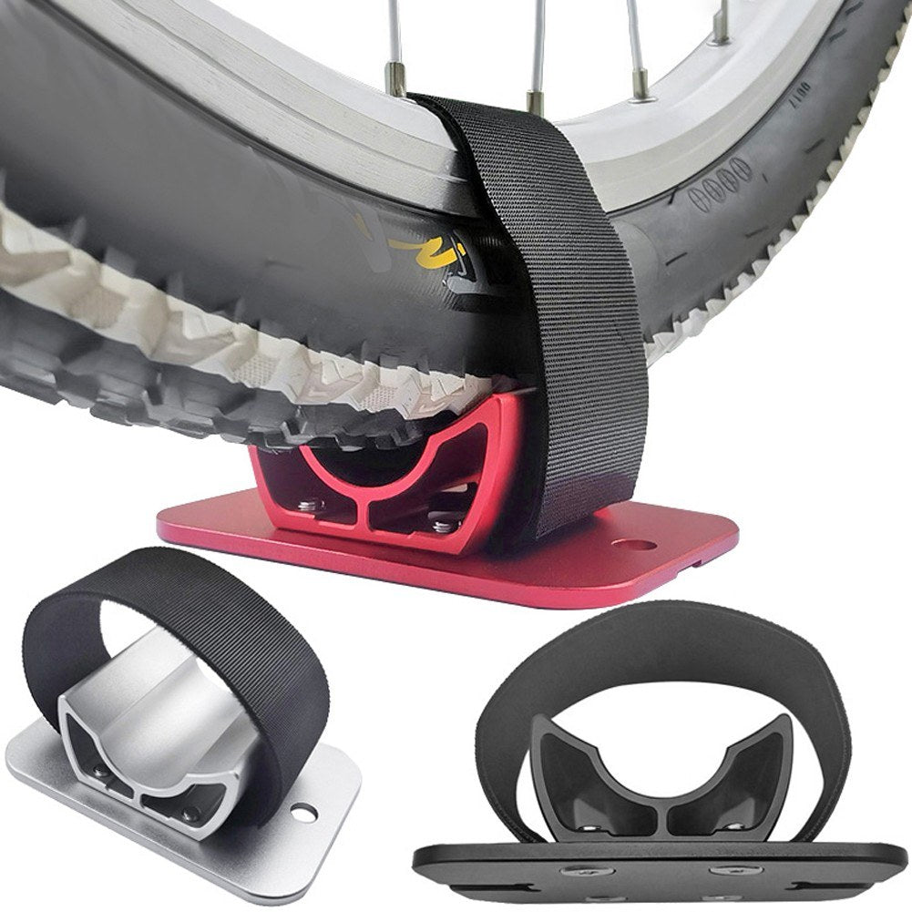 Aluminum Alloy Car Rooftop Bicycle Rear Wheel Rack Quick Release Roof Rack MTB Bike Upright Fixed Bracket with Complete Accessories - Silver