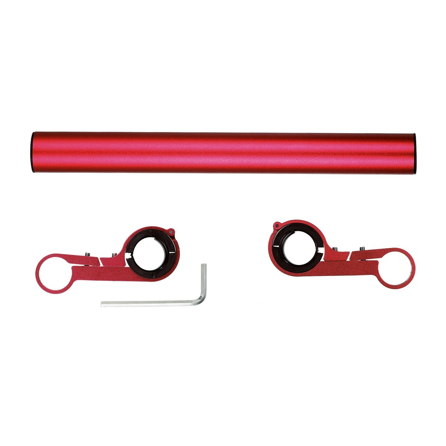 Electric Scooter Horizontal Extension Frame Handlebar Extender for Xiaomi M365, Aluminum Alloy Handlebar Mount - Red