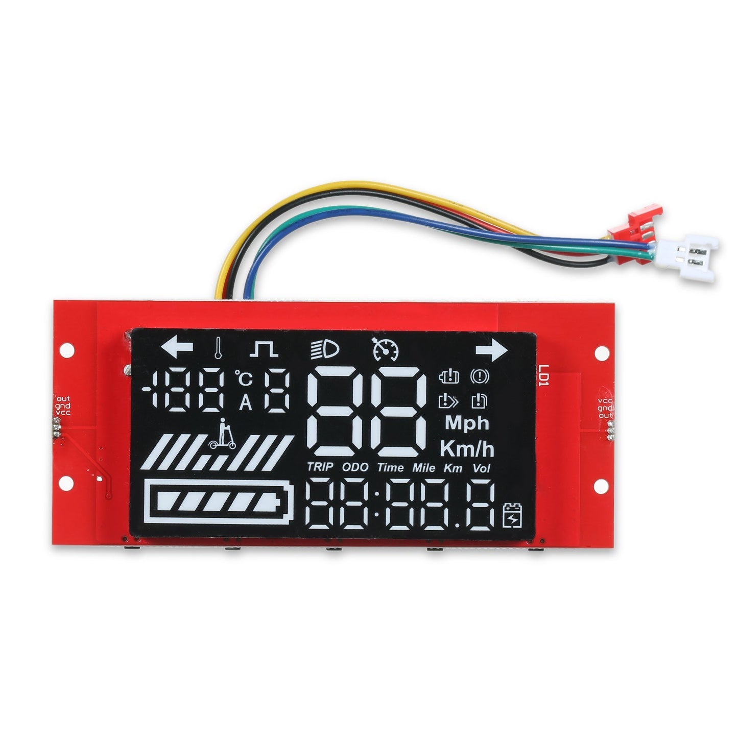 36V 350W Brushless Motor Controller for Kugoo 8in Electric Scooter, Digital Display Panel Cover Headlight Set
