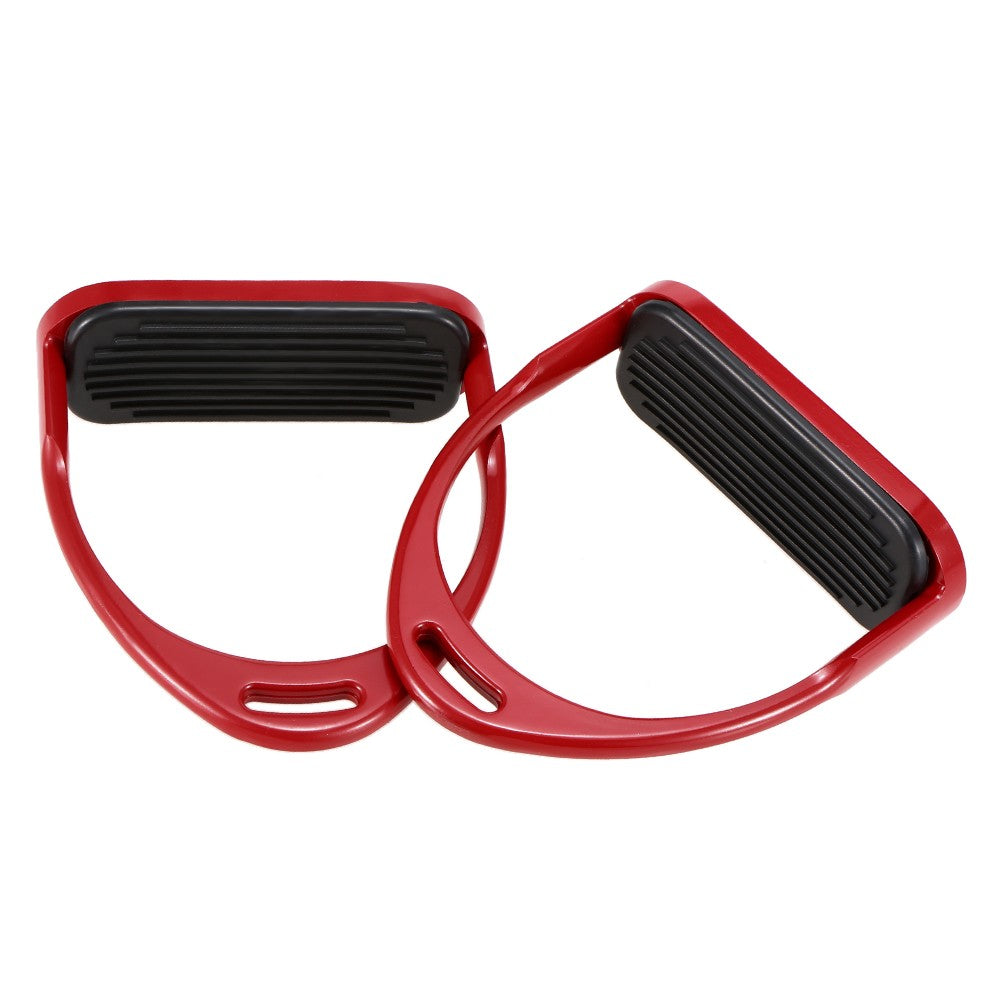 1 Pair Horse Stirrups Aluminum Safety Horse Riding Stirrup Non-Slip Equestrian Stirrups for Saddle - Red