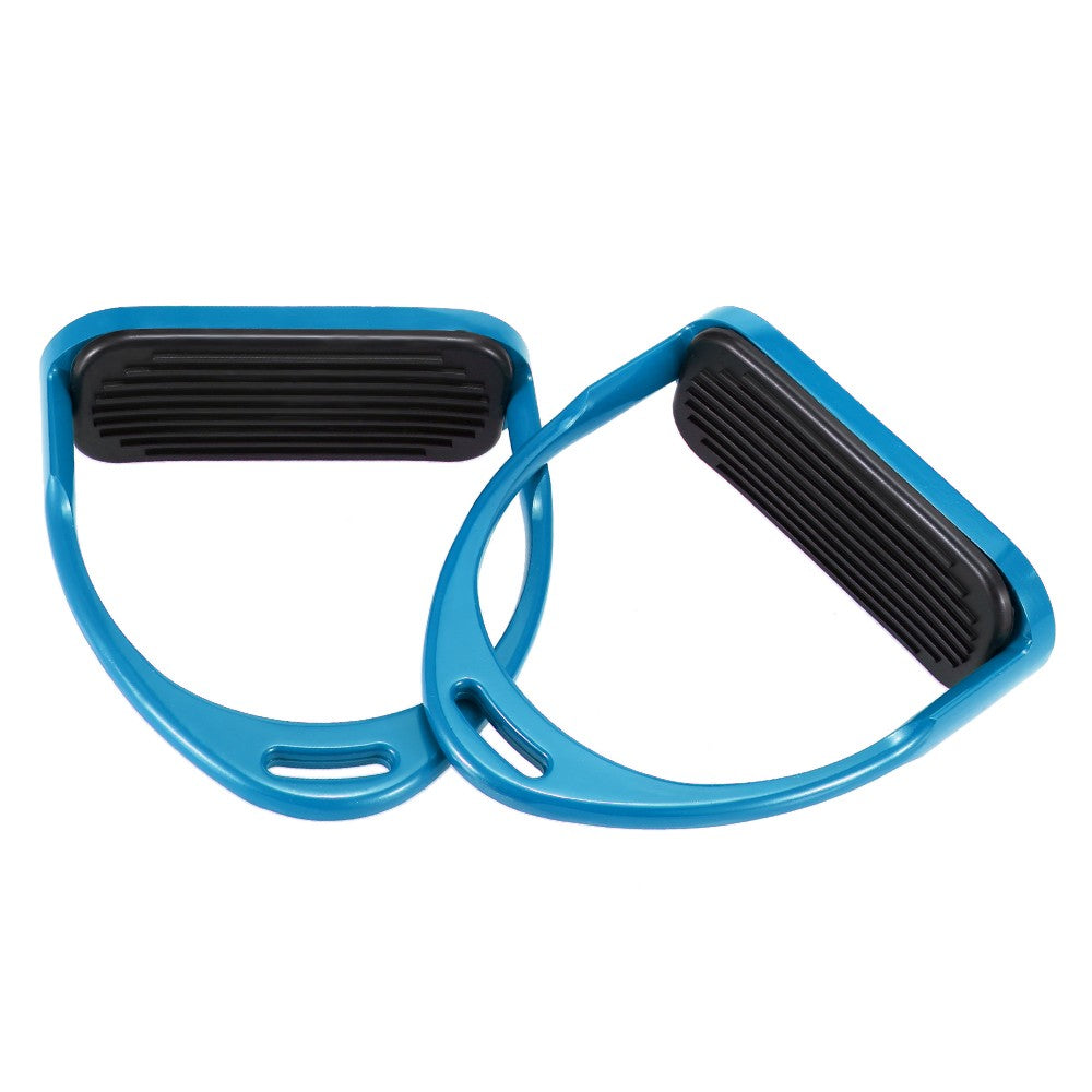1 Pair Horse Stirrups Aluminum Safety Horse Riding Stirrup Non-Slip Equestrian Stirrups for Saddle - Blue