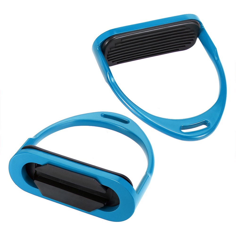 1 Pair Horse Stirrups Aluminum Safety Horse Riding Stirrup Non-Slip Equestrian Stirrups for Saddle - Blue