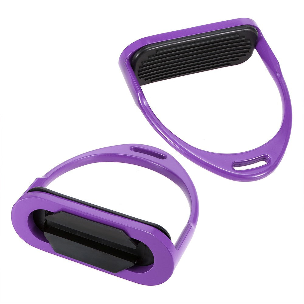 1 Pair Horse Stirrups Aluminum Safety Horse Riding Stirrup Non-Slip Equestrian Stirrups for Saddle - Purple
