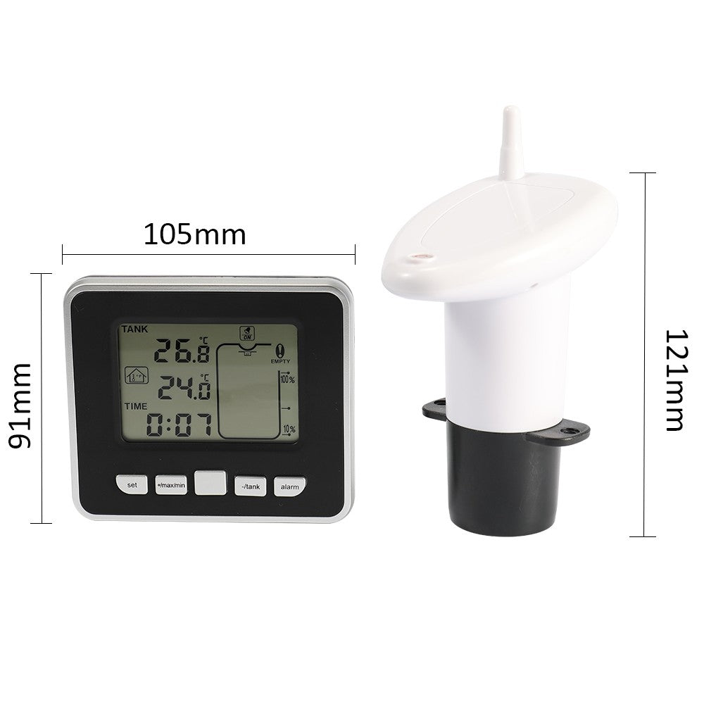 Water Level Sensor Transmitter Ultrasonic Water Tank Liquid Depth Level Meter Sensor with LCD Display